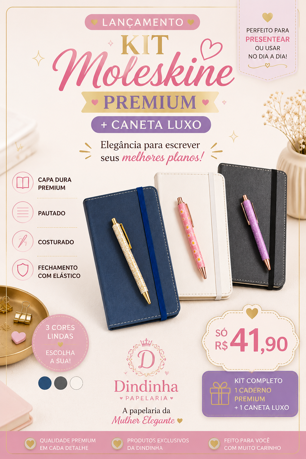 Kit Moleskine Premium Luxo
